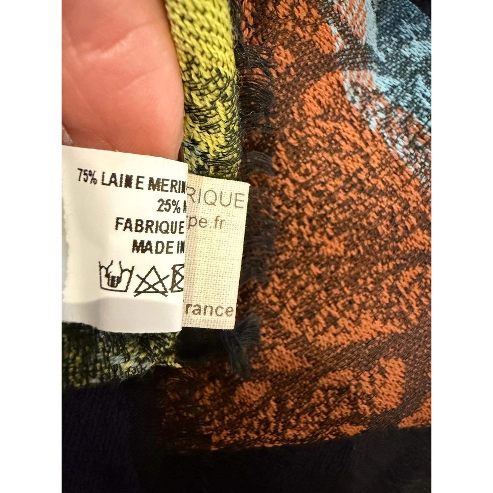 🔥 Made in France Merino Wool Tree Landscape Wrap Scarf - Picture 4 of 5